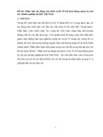 Phân tích tác động của dịch covid 19 tới hoạt động quản trị của các doanh nghiệp du lịch việt nam