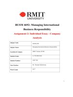 (TIỂU LUẬN) assignment 2 individual essay   company analysis ikea establishes an organization named ingka foundation with the charitable purposes 