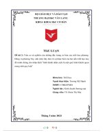 (TIỂU LUẬN) anh (chị) hãy làm rõ sự khác biệt của hai nền triết học này để minh ch ng cho nh ứ ận định hình thành nhân cách là một quá trình khách quan mang tính quy lu ật 