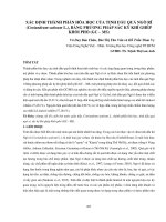 Xác định thành phần hóa học của tinh dầu quả ngò rí (Coriandrum sativum L.), bằng phương pháp sắc ký khí ghép khối phổ (GC – MS)