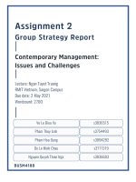 (TIỂU LUẬN) assignment 2 contemporary management issues and challenges this paper aims to evaluate and understand potential problems for RMIT in the global work environment and then suggest several 