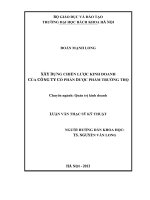 Xây dựng chiến lược kinh doanh của Công ty cổ phần dược phẩm Trường Thọ