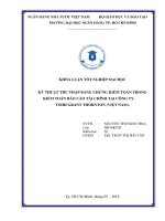 Khóa luận thu thập bằng chứng kiểm toán trong kiểm toán báo cáo tài chính tại công ty TNHH grant thornton (việt nam) 