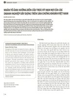 Nhân tố ảnh hưởng đến cấu trúc kỳ hạn nợ của các doanh nghiệp xây dựng trên sàn chứng khoán việt nam 