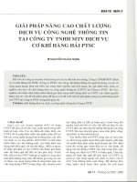 Giải pháp nâng cao chất lượng dịch vụ công nghệ thông tin tại công ty PTSC 