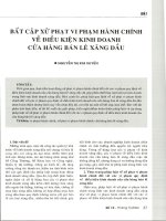 Bất cập xử phạt vi phạm hành chính về điều kiện kinh doanh cửa hàng bán lẻ xăng dầu 