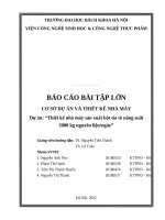 (TIỂU LUẬN) báo cáo bài tập lớn cơ sở dự án và THIẾT kế NHÀ máy dự án thiết kế nhà máy sản xuất bột tía tô năng suất 2000 kg nguyên liệu ngày 