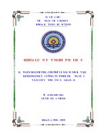 Khóa luận kế toán doanh thu, chi phí và xác định kết quả kinh doanh tại công ty TNHH thương mại và dịch vụ thiết bị số gia bảo 