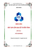 (TIỂU LUẬN) báo cáo bài tập lớn đại số TUYẾN TÍNH đề tài 6 mã HAMMING 