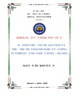 Khóa luận thực trạng công tác kế toán thuế giá trị gia tăng và thuế thu nhập doanh nghiệp tại công ty TNHH xuất nhập khẩu INTEC – MJ VINA 