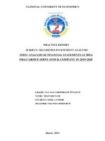 (TIỂU LUẬN) ANALYSIS OF FINANCIAL STATEMENTS AT HOA PHAT GROUP JOINT STOCK COMPANY IN 2019 2020 