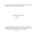(TIỂU LUẬN) a RESEARCH PROJECT SUBMITTED IN PARTIAL FULFILLMENT OF REQUIREMENT FOR DEGREE OF BACHELOR IN BUSINESS MANAGEMENT 
