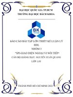 (TIỂU LUẬN) báo cáo bài tập lớn THIẾT kế LUẬN lý HDL SPI GIAO DIỆN NGOẠI VI nối TIẾP 