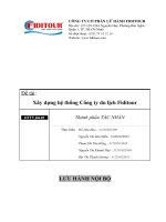 Đề tài xây dựng hệ thống công ty du lịch fiditour HTTT 04 01 thành phần tác NHÂN 