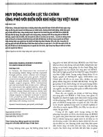 Huy động nguồn lực tài chính ứng phó với biến đổi khí hậu tại việt nam 