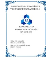 (TIỂU LUẬN) báo cáo bài tập môn học RUNG ĐỘNG tàu hệ 2 bậc tự do như hình vẽ dưới chịu 1 lực không đổi 0 f n = 3000   lực này bị cắt đột ngột tại điểm t = 0  