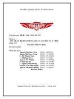 Tiểu luận môn TRIẾT học mác lê NIN đề tài số 1 mối QUAN hệ BIỆN CHỨNG GIỮA vật CHẤT và ý THỨC 