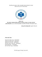 (TIỂU LUẬN) báo cáo ẩm THỰC DINH DƯỠNG PHỤ nữ MANG THAI và CHO CON bú CHUYÊN đề 3 các vấn đề THƯỜNG gặp đối với PHỤ nữ MANG THAI 