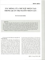 Tác động của trí tuệ nhân tạo trong quản trị nguồn nhân lực 