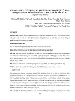 Khảo sát hoạt tính kháng khuẩn của cao chiết vỏ xoài Mangifera indica L. đối với chủng vi khuẩn gây sâu răng Streptococcus mutans