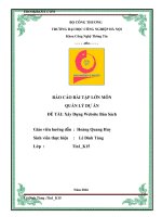 (TIỂU LUẬN) báo cáo bài tập lớn môn QUẢN lý dự án đề tài xây dựng website bán sách 