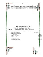 (TIỂU LUẬN) báo cáo bài tập lớn thiết kế xây dựng phần mềm đề tài  xây dựng phần mềm quản lý khách sạn 