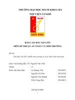 (TIỂU LUẬN) báo cáo bài tập lớn môn kĩ THUẬT AN TOÀN và môi TRƯỜNG đề tài tìm hiểu vấn đề ô nhiễm môi trường và xử lý nước thải sinh hoạt 