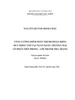 Tăng cường kiểm soát nội bộ hoạt động huy động vốn tại ngân hàng thương mại cổ phần tiên phong   chi nhánh nha trang 