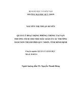 Quản lý hoạt động phòng chống tai nạn thương tích cho trẻ mẫu giáo ở các trường mầm non thành phố quy nhơn, tỉnh bình định 