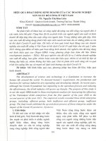 Hiệu quả hoạt động kinh doanh của các doanh nghiệp sản xuất đồ uống ở việt nam 