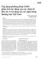 Ứng dụng phương pháp GMM phân tích tác động của cá nhân tố đến rủi ro tín dụng tại các ngân hàng thương mại việt nam5 