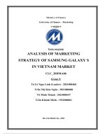 (TIỂU LUẬN) ANALYSIS OF MARKETING STRATEGY OF SAMSUNG GALAXY s IN VIETNAM MARKET 