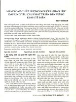 Nâng cao chất lượng nguồn nhân lực, đáp ứng yêu cầu phát triển bền vững kinh tế biển 