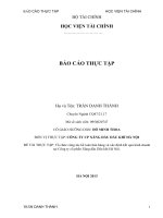Báo cáo thực tập tốt nghiệp tổ chức công tác kế toán bán hàng và xác định kết quả kinh doanh tại công ty cổ phần xăng dầu dầu khí hà nội 