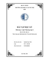 (TIỂU LUẬN) môn học luật thương mại 2 đề số LTM2  HK 12 thực trạng quy định pháp luật về hoà giải thương mại 