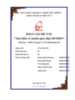 (TIỂU LUẬN) báo cáo đề tài tìm hiểu về chuẩn giao tiếp SD SDIO 