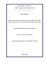 Hoạch định chiến lược kinh doanh cho Công ty Cổ phần Kết Cấu Kim Loại và Lắp Máy Dầu Khí giai đoạn 20122016