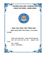 BÁO CÁO THỰC TẬP TỔNG HỢP: Ngân hàng TMCP Tiên Phong – Chi nhánh Hà Nội