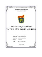 (TIỂU LUẬN) báo cáo THỰC tập năm 4 tại TỔNG CÔNG TY điện lực hà nội 