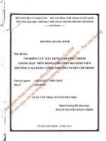 Nghiên cứu xây dựng chương trình giảng dạy môn bóng chuyền cho sinh viên trường cao đẳng công thương tp HCM 