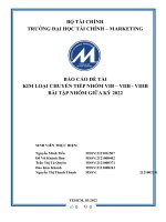 (TIỂU LUẬN) báo cáo đề tài KIM LOẠI CHUYỂN TIẾP NHÓM VIB – VIIB   VIIIB 