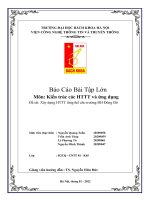 Báo cáo bài tập lớn môn kiến trúc các HTTT và ứng dụng đề tài xây dựng HTTT tổng thể cho trường đh đông đô 
