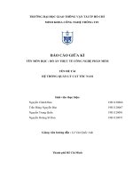 (TIỂU LUẬN) báo cáo GIỮA kì tên môn học  đồ án THỰC tế CÔNG NGHỆ PHẦN mềm tên đề tài hệ THỐNG QUẢN lý cắt tóc NAM 