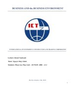 (TIỂU LUẬN) INTERNATIONAL INVESTERMENT CONSTRUCTION AND TRADING CORPORATION 