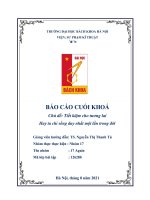 (TIỂU LUẬN) báo cáo CUỐI KHOÁ chủ đề tiết kiệm cho tương lai hay ta chỉ sống duy nhất một lần trong đời 