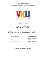 (TIỂU LUẬN) báo cáo đồ án cơ sở 1 đề tài xây DỰNG WEBSITE bán đồ ăn 