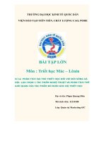 (TIỂU LUẬN) đề bài PHÂN TÍCH VAI TRÒ TRIẾT học đối với đời SỐNG xã hội  lựa CHỌN 1 tác PHẨM NGHỆ THUẬT và PHÂN TÍCH THẾ GIỚI QUAN của tác PHẨM đó dưới góc độ TRIẾT học 