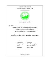 Khóa luận tốt nghiệp nghiên cứu đề xuất một số giải pháp giảm nghèo tại xã xuân nội, huyện trà lĩnh, tỉnh cao bằng 