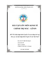 (TIỂU LUẬN) đề tài hội nhập kinh tế quốc tế và tác động tích cực, tiêu cực của hội nhập kinh tế quốc tế của việt nam 