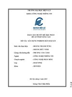 (TIỂU LUẬN) báo cáo CHUYÊN đề học PHẦN đồ án WEB NÂNG CAO đề tài xây DỰNG WEBSITE bán hải sản 